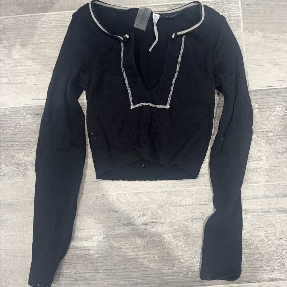 Chic Black Long Sleeve Blouse